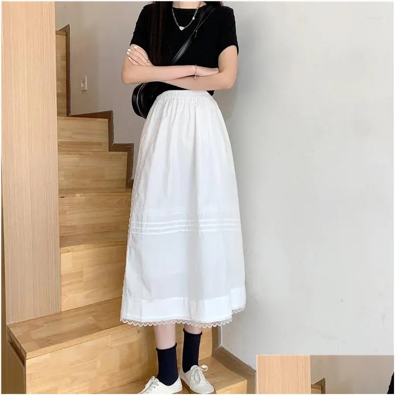 Skirts Long Skirt Female Cake Half-length Summer Korean Version Of The High-waisted Thin All-match A-line