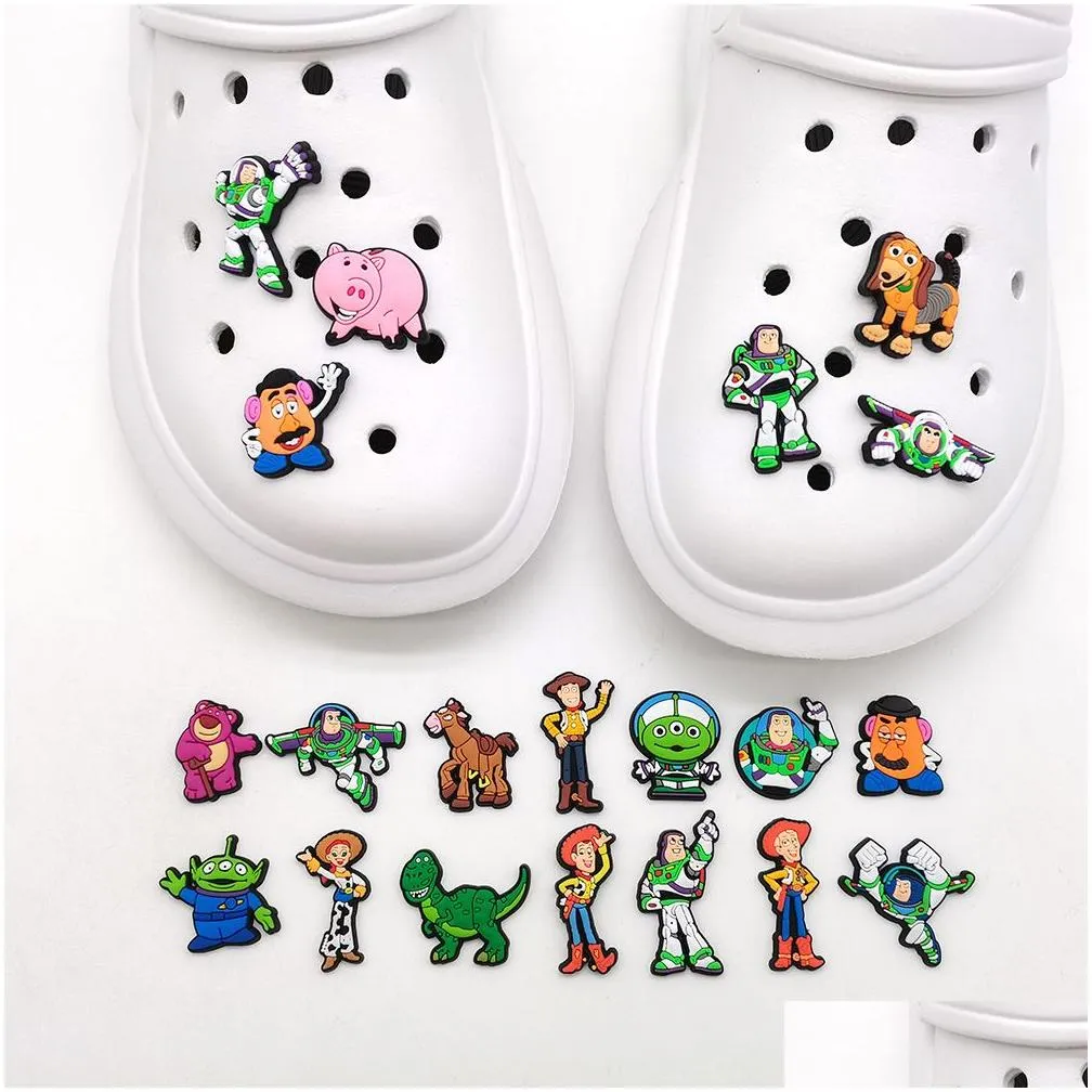 Anime charms wholesale childhood memories boy toys comic characters funny gift cartoon charms shoe accessories pvc decoration buckle soft rubber clog