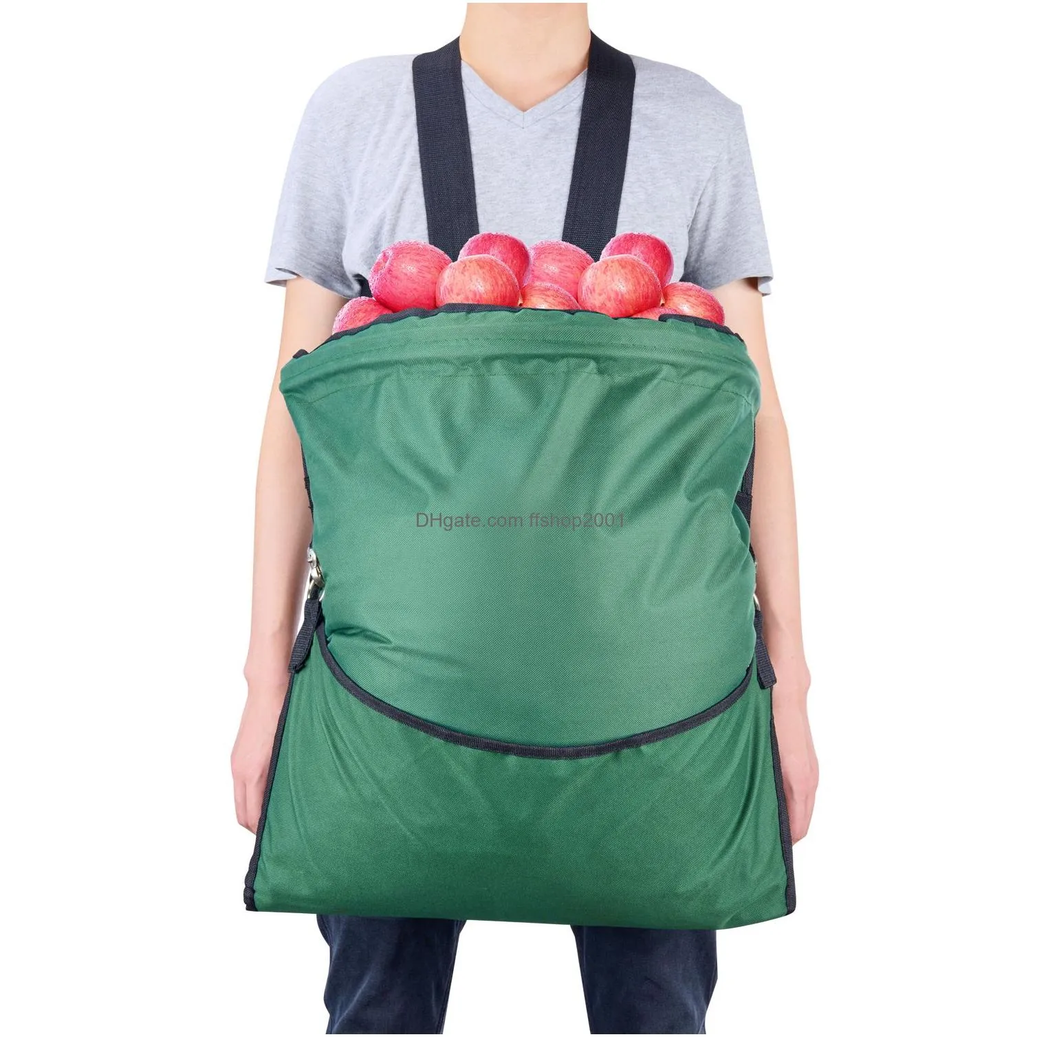 10pcs fruit picking bag adjustable harvest garden apron storage pouch for harvesting vegetables big fruits  mango pear peach mango kiwi lemon
