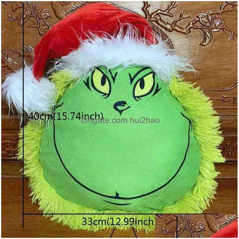  year 2022 decor full set grinch series christmas tree decorations christmas stuffed plush legs xmas tree topper ornaments t220804