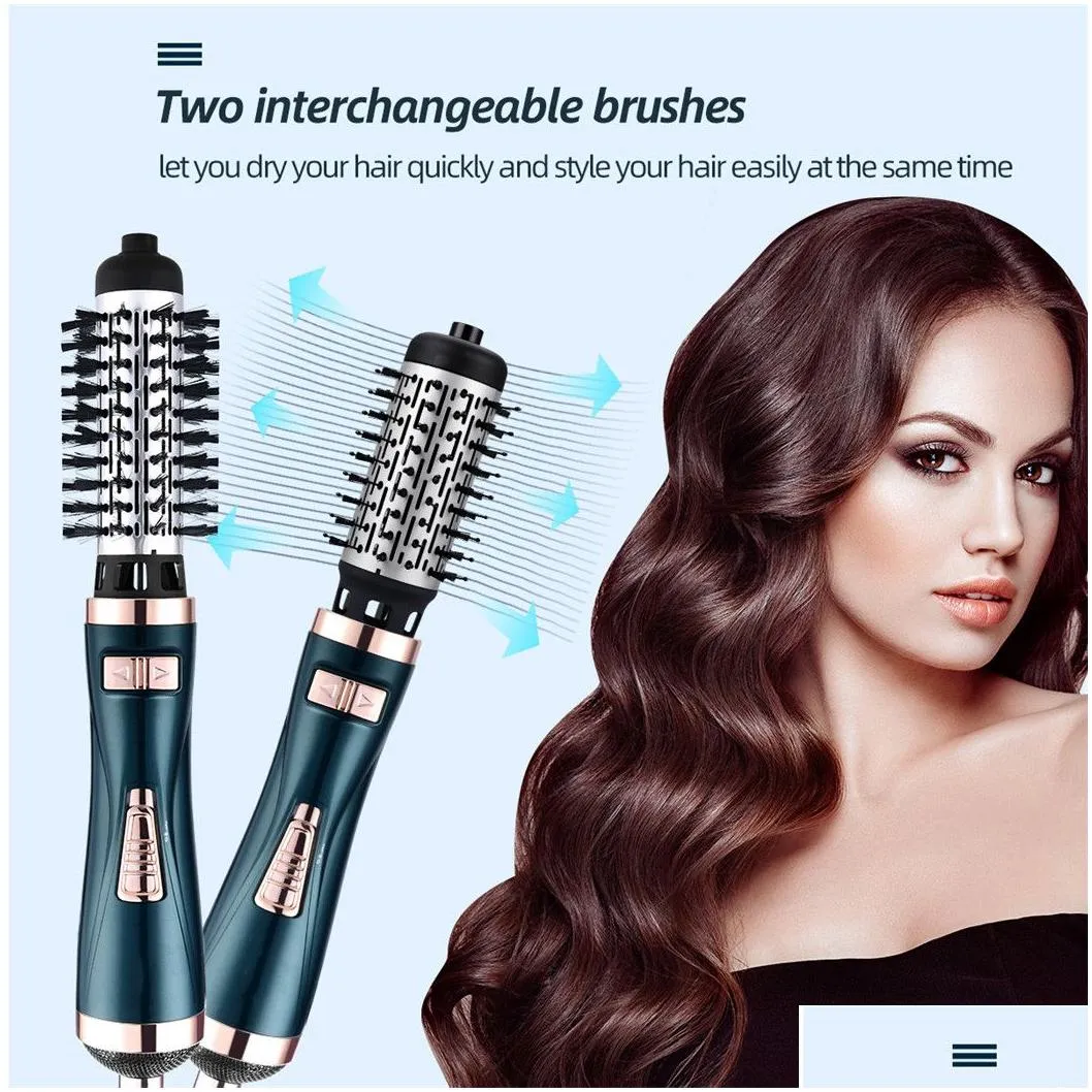 Curling Irons 3 In 1 Hair Dryer Brush Rotating Hair Blower Brush Ceramic Hair Curler Volumizer Electric Hairdryer Air Brush Styler