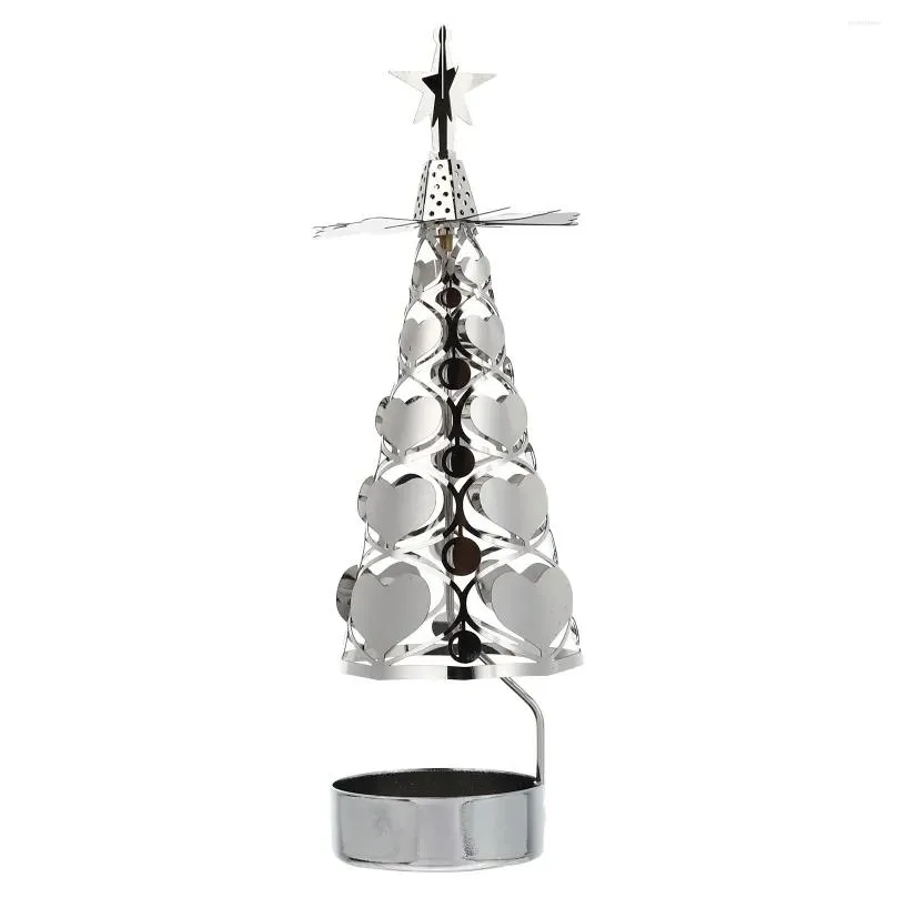 Candle Holders Table Tray Christmas Tree Holder Stand Rotatable Xmas Personalized Candlestick Party Supplies Dinner