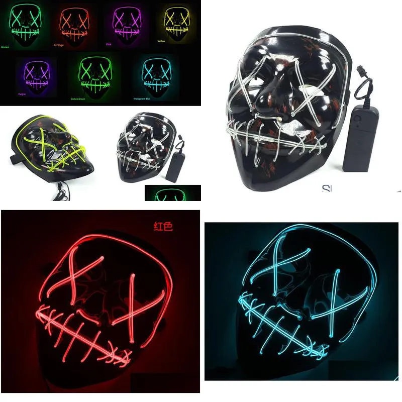 funny mask from the purge election year great for festival cosplay halloween led light mask