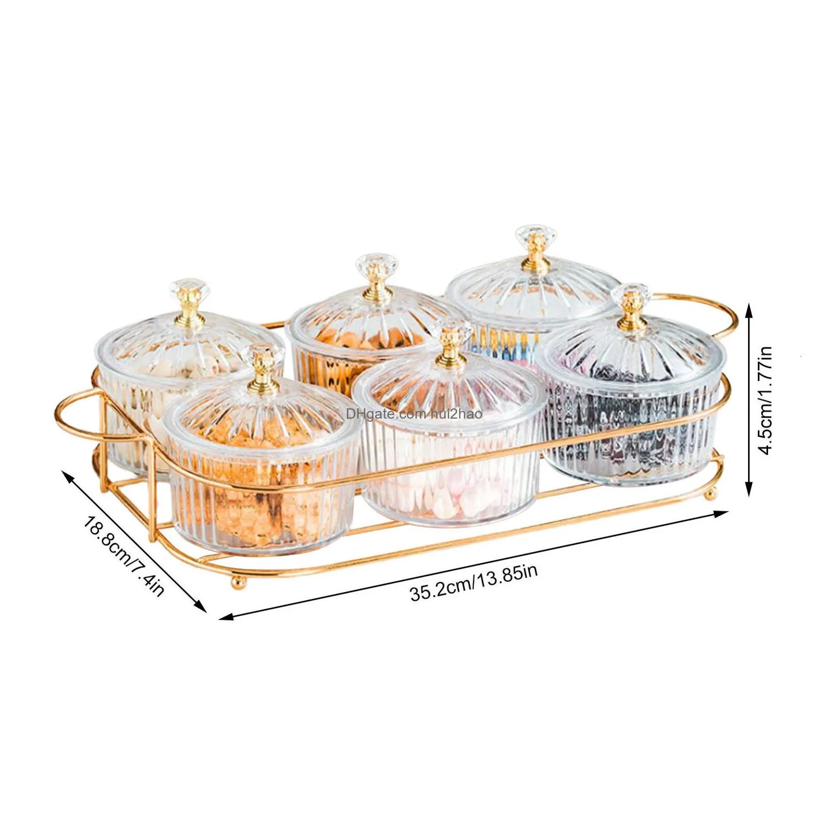 dishes plates 2346 cell dried fruit container with lid nordic style snack fruit serving tray set house transparent snack storage plate