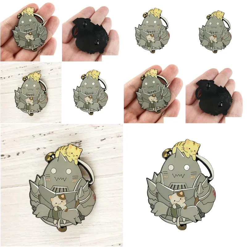 Cartoon Accessories Flmetal Alchemist Cute Enamel Pin Pins Badges On Backpack Things Accessories For Jewelry Japanese Manga Gift Brooc Dhbyy