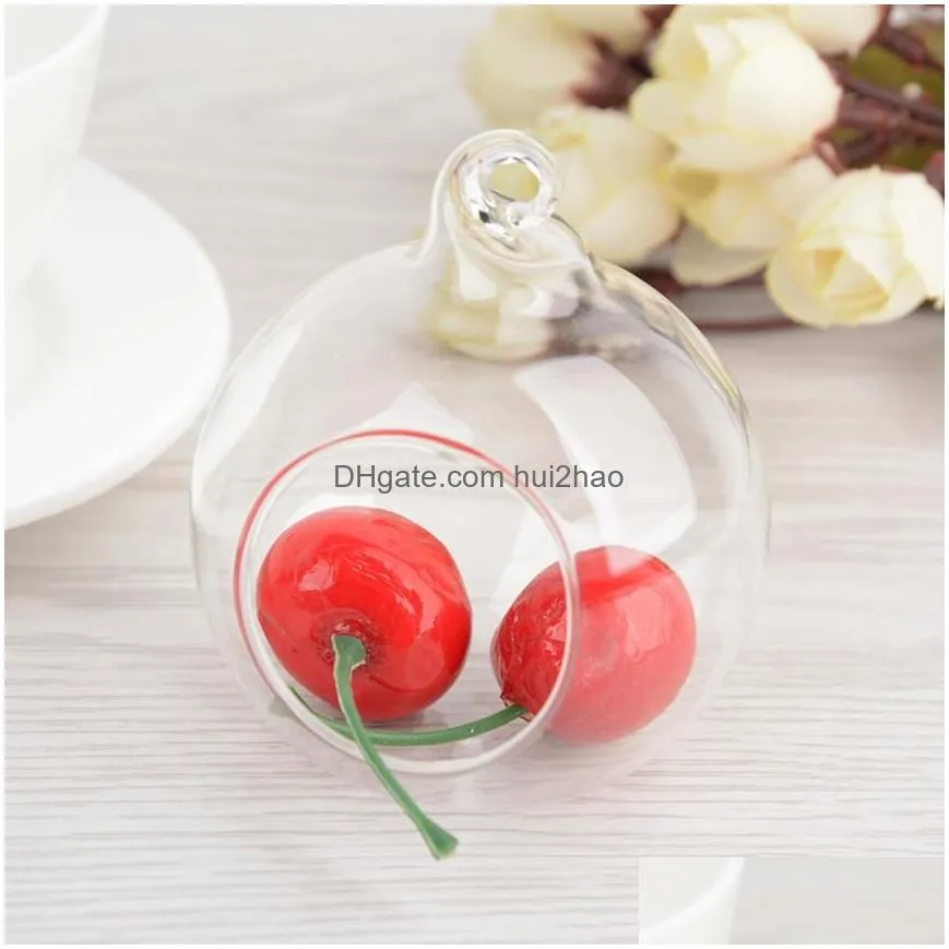 1pc 60mm hanging tealight holder glass globes terrarium wedding candle holders candlestick vase home inn bar decoration