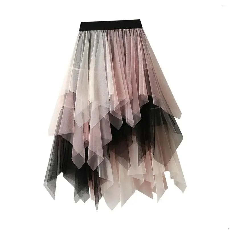 Skirts Tulle For Women Mesh Layered A Line Dress MIDI Length Elastic Waist Tutu Skirt Formal Prom Wedding Halloween Up