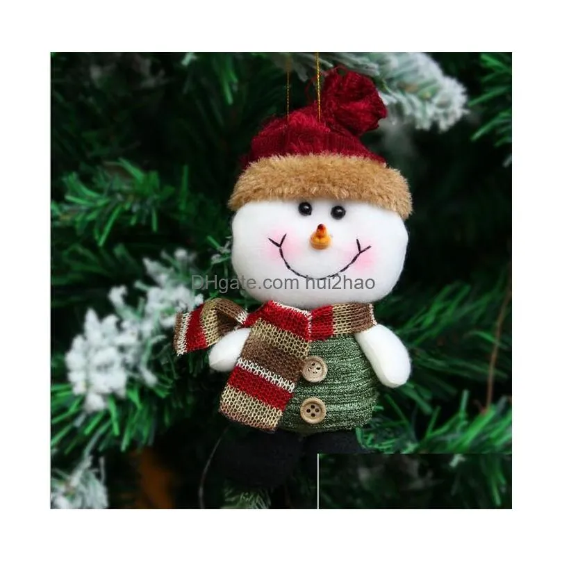 santa claus snow man doll christmas decorations xmas tree gadgets ornaments doll christmas gift g666