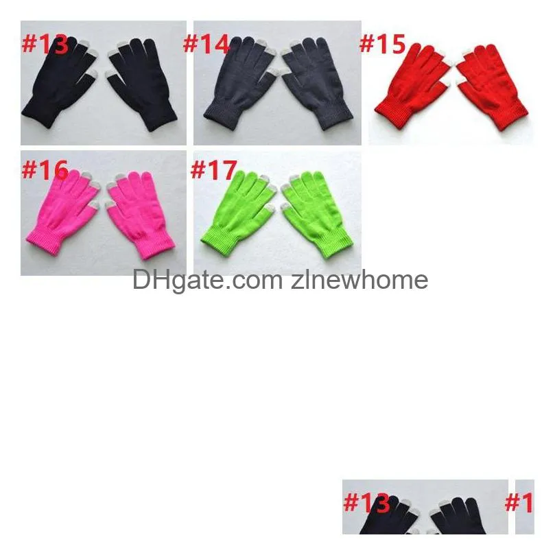 Party Favor Party Favor Men And Women Winter Warm Gloves Knitted Plush For Playing With Mobile Phone Touch Sn Drop Delivery Home Garde Dh2Rt