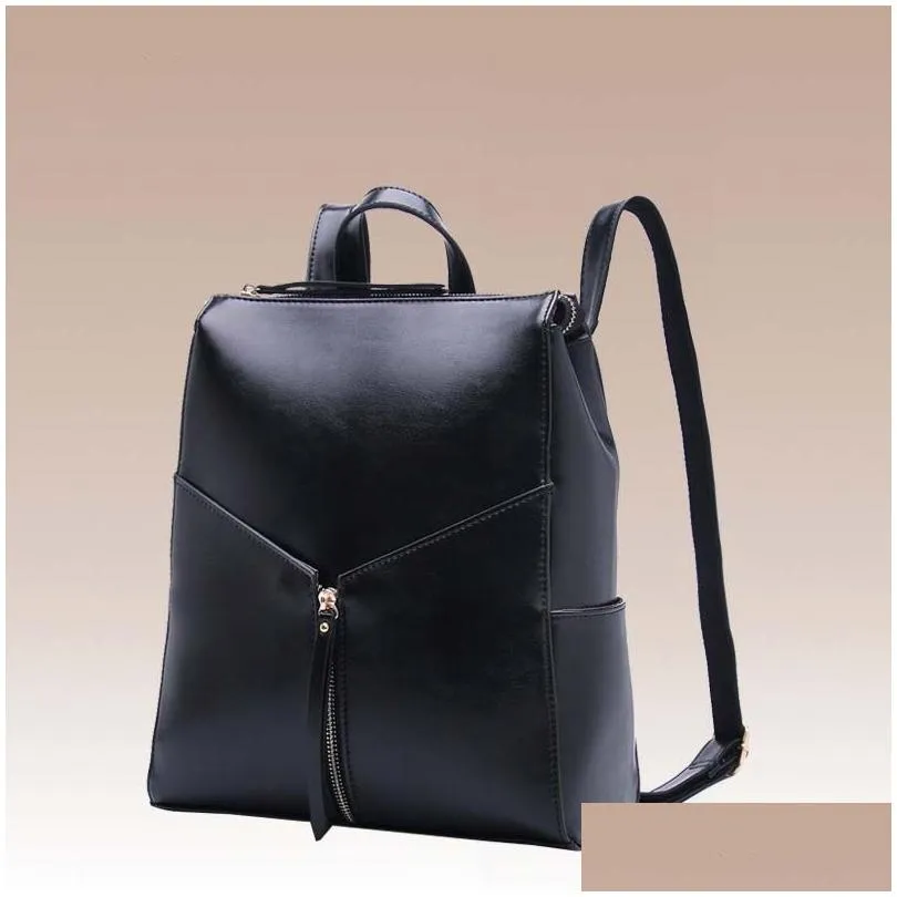 Ladies` casual leather bag Wax oil skin Cowhide knapsack Fashion shoulder inclined across packages 3 colors