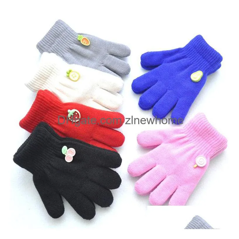 Party Favor Party Favor 5-11 Year Old Children Winter Gloves Warmth Plush And Thick Double-Layer Sports For Students Cute Carrot Stber Dhujt