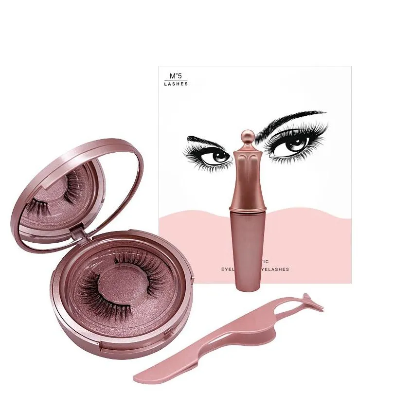 New Hot Magnetic Liquid Eyeliner & Magnetic False Eyelashes & Tweezer Set Waterproof Long Lasting Eyeliner False Eyelashes