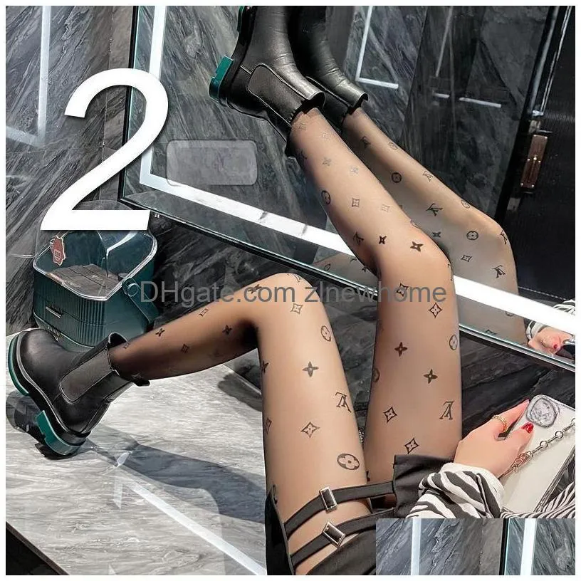 Letter Silk Stockings Large Size Fat Mm Paris Home Ins Open File Pantyhose Slim Y Black Skin Mood Jk Anti Hook Drop Delivery Dhgyb