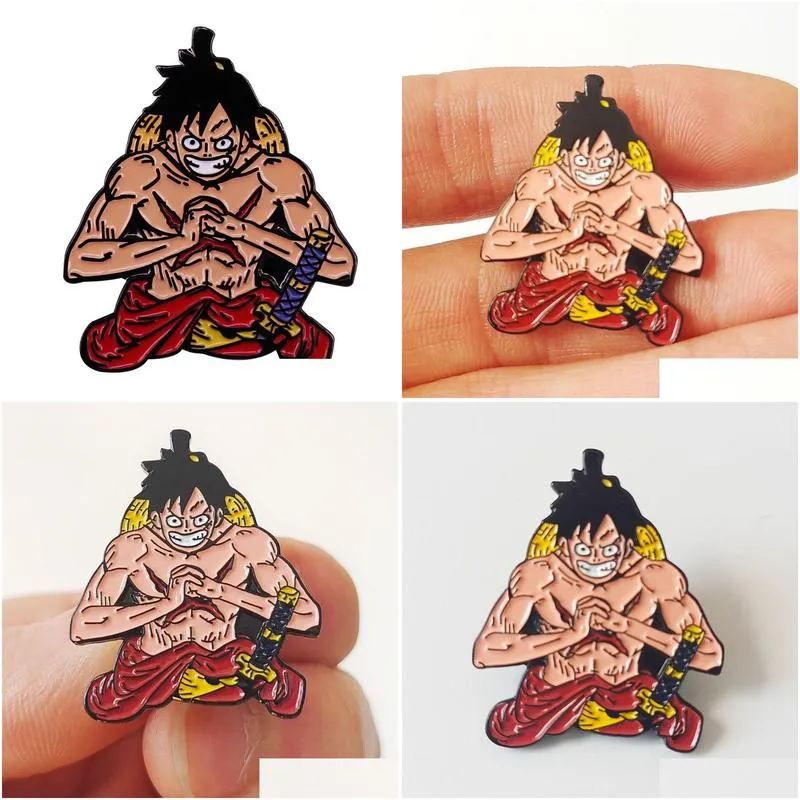 Monkey D. Luffy Swordsman Hard Enamel Pin Cartoon Anime Collect Metal Brooch Accessories Fashion Unique Jewelry Gift