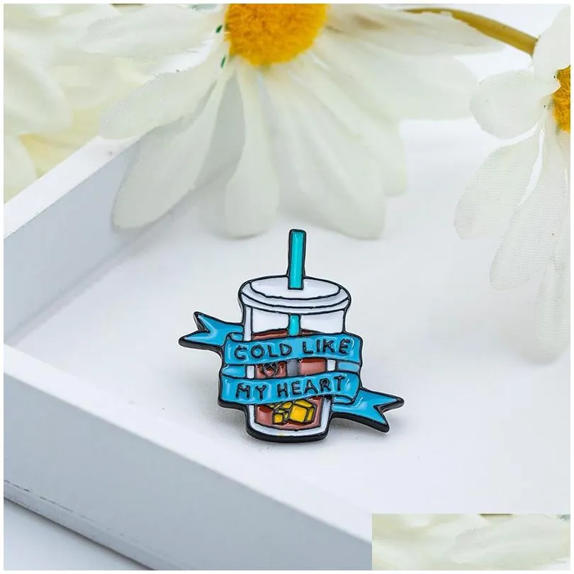 Iced coffee pin badge Anime brooch badge accessory cold like my heart