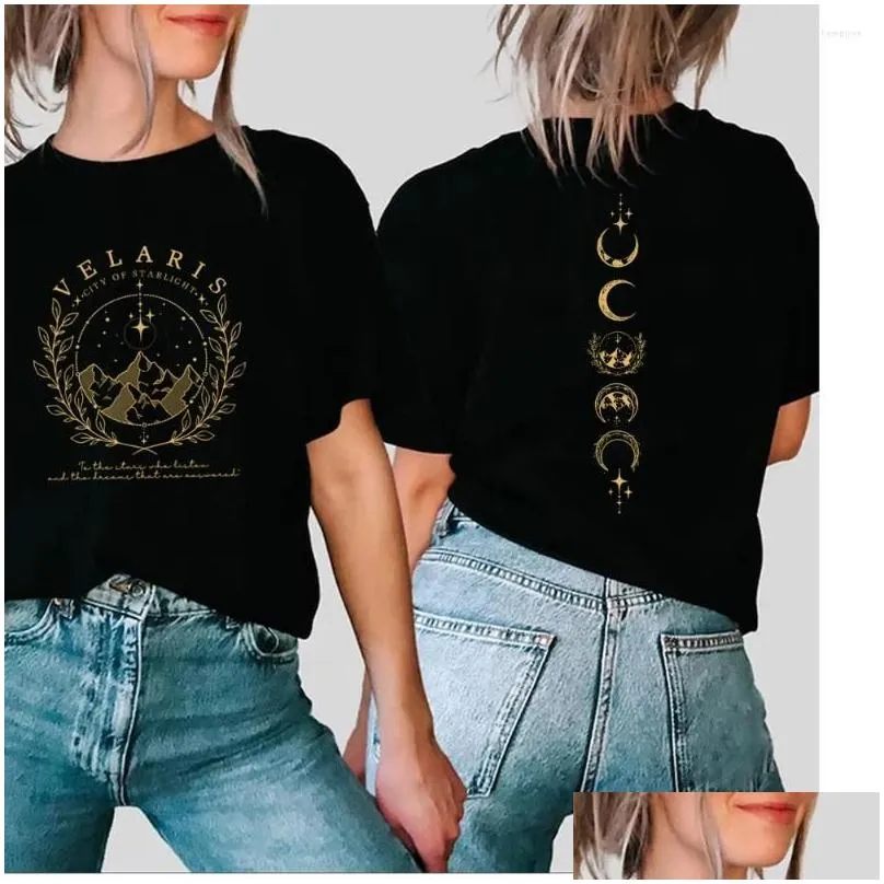 Women`s T Shirts Velaris Shirt City Of Starlight The Night Court SJM Merch ACOTAR Tees Unisex Trendy Harajuku Casual Tops