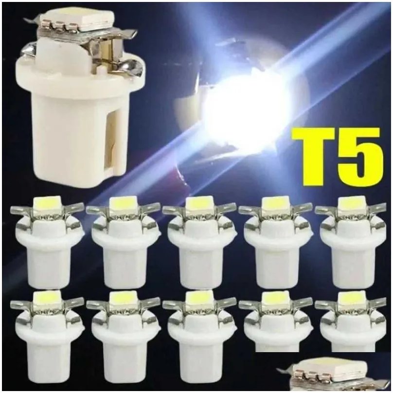 T5 LED Car Bulbs B8.5d Auto Dashboard Speed Lights Bulb Interior Lamp Accessories Side Switch Lamps 12V