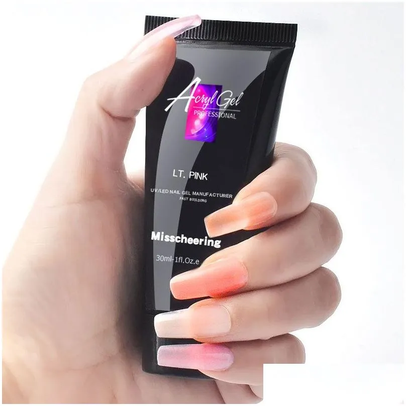 30ML Colorful Nail Gel Builder Crystal Polish Quick Extension Acryl LED Hard Builders Nails Art Gels