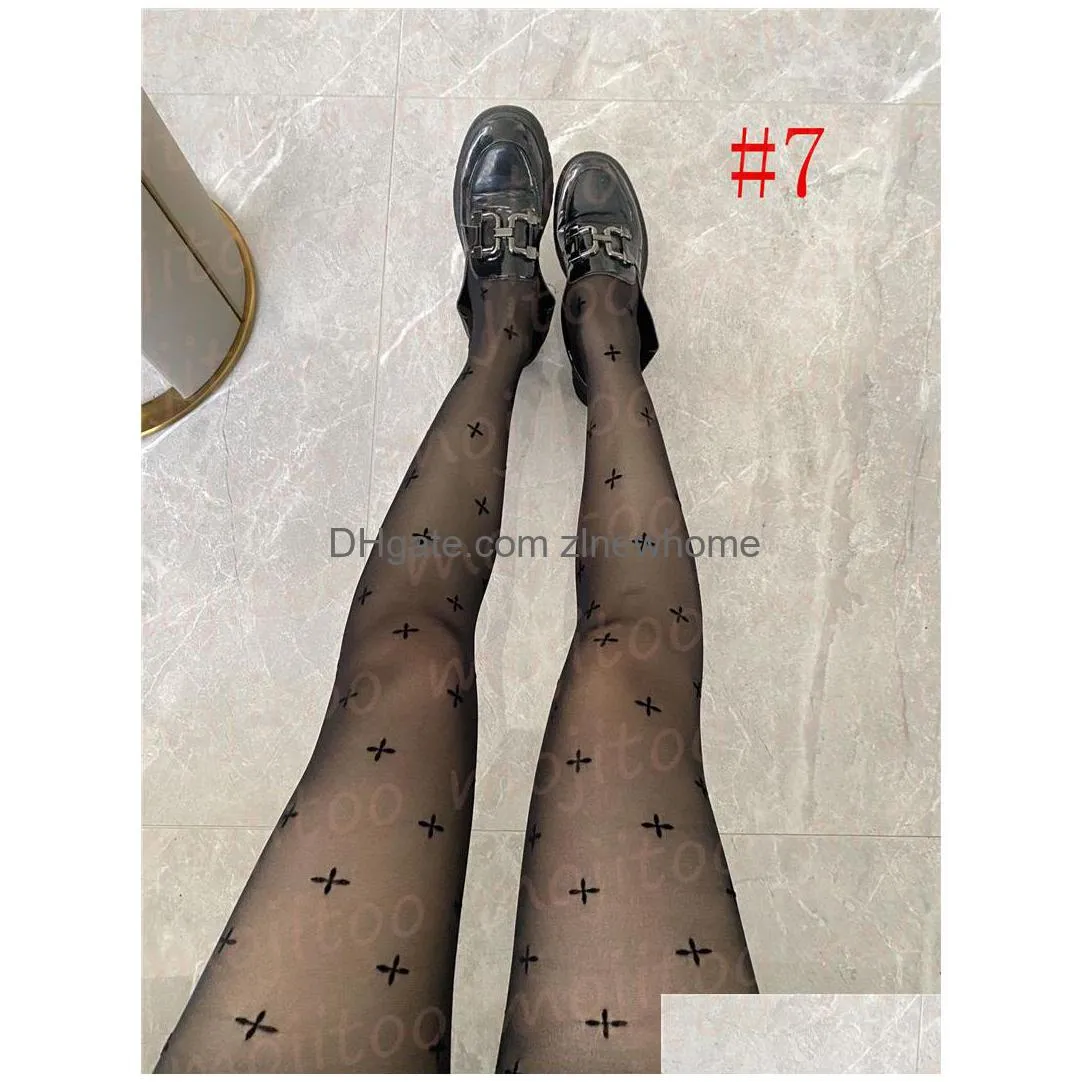 Designer Stockings Womens Tights Socks Luxury Leggings Design Letters Stretch Net Stocking Y Pantyhose For Drop Delivery Dhi4R