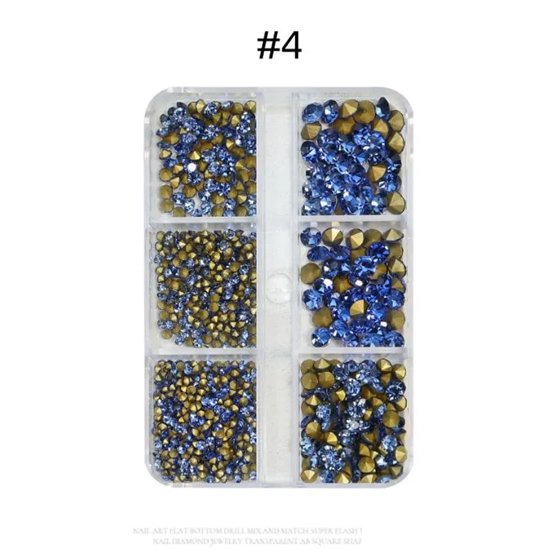 1 Pack Mix Opal Crystal Nail Art Rhinestones 3d Charm Glass Flatback Non Hotfix DIY Nail Jewelry Sticker Decorations For Nails