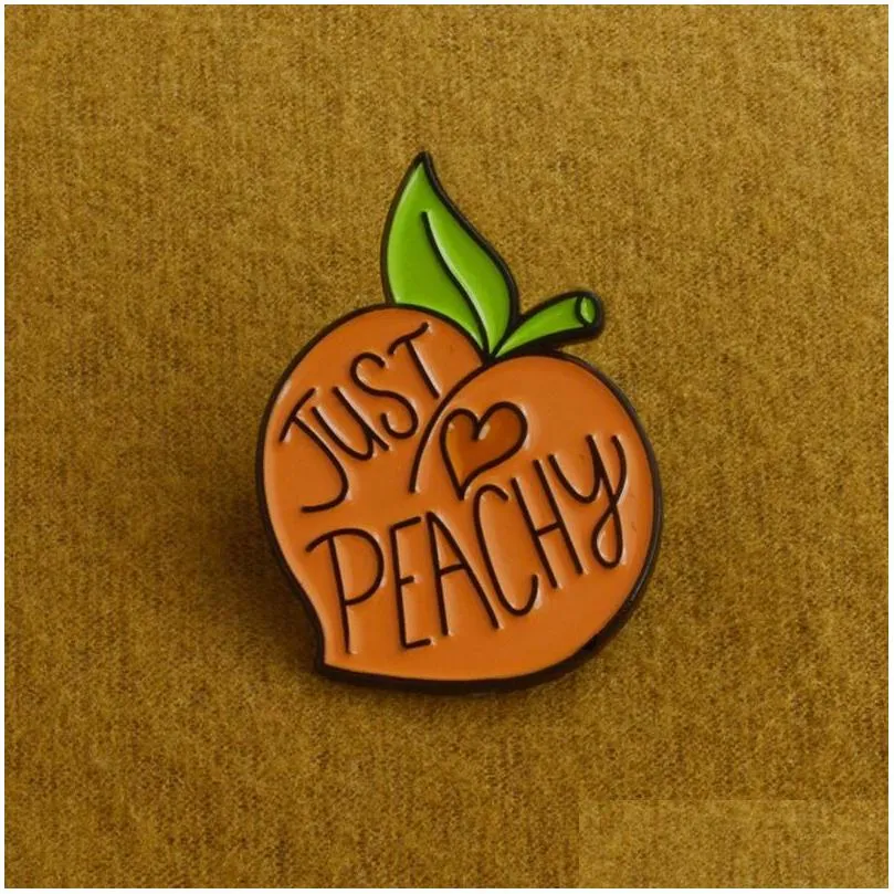 just peachy Cute Small Funny Enamel Brooches Pins For Women Christmas Demin Shirt Decor Brooch Pin Metal Kawaii Badge Fashion Jewelry