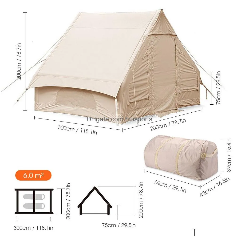tents and shelters large camping tent waterproof inflatable tent house tents 10 person for family hiking caming backpacking travel beach equipment