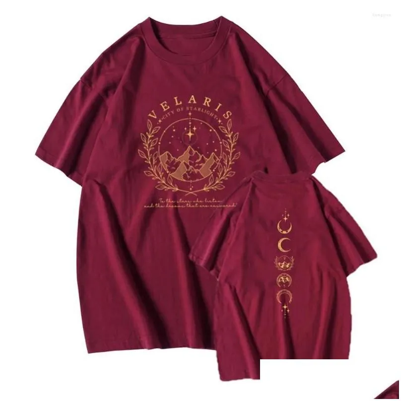Women`s T Shirts Velaris Shirt City Of Starlight The Night Court SJM Merch ACOTAR Tees Unisex Trendy Harajuku Casual Tops