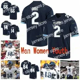 American College Football Wear Thr NCAA College Jerseys Villanova Wildcats 75 Howie Long 80 Andrew Perez 86 Todd Summers 9 Jack Schetelich 6 Jaquan Amos Custom Footba