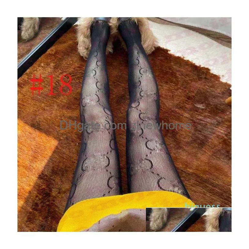 Designer Tights Stockings Womens Leggings Textile Luxury Socks Fl Letters Stretch Net Stocking Ladies Y Black Pantyhose For Wedding Dr Dhgl1