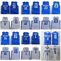 Wildcats Jersey College Jerseys Kentucky Basketball Devin Booker John Wall Anthony 23 Davis -anthony 12 Towns Demarcus 15 Cousins