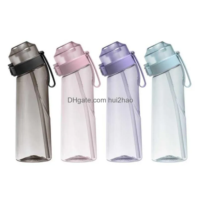 650ml water cup air flavored sports water bottle suitable for outdoor sports fitness fashion fruit flavor water bottle scent up