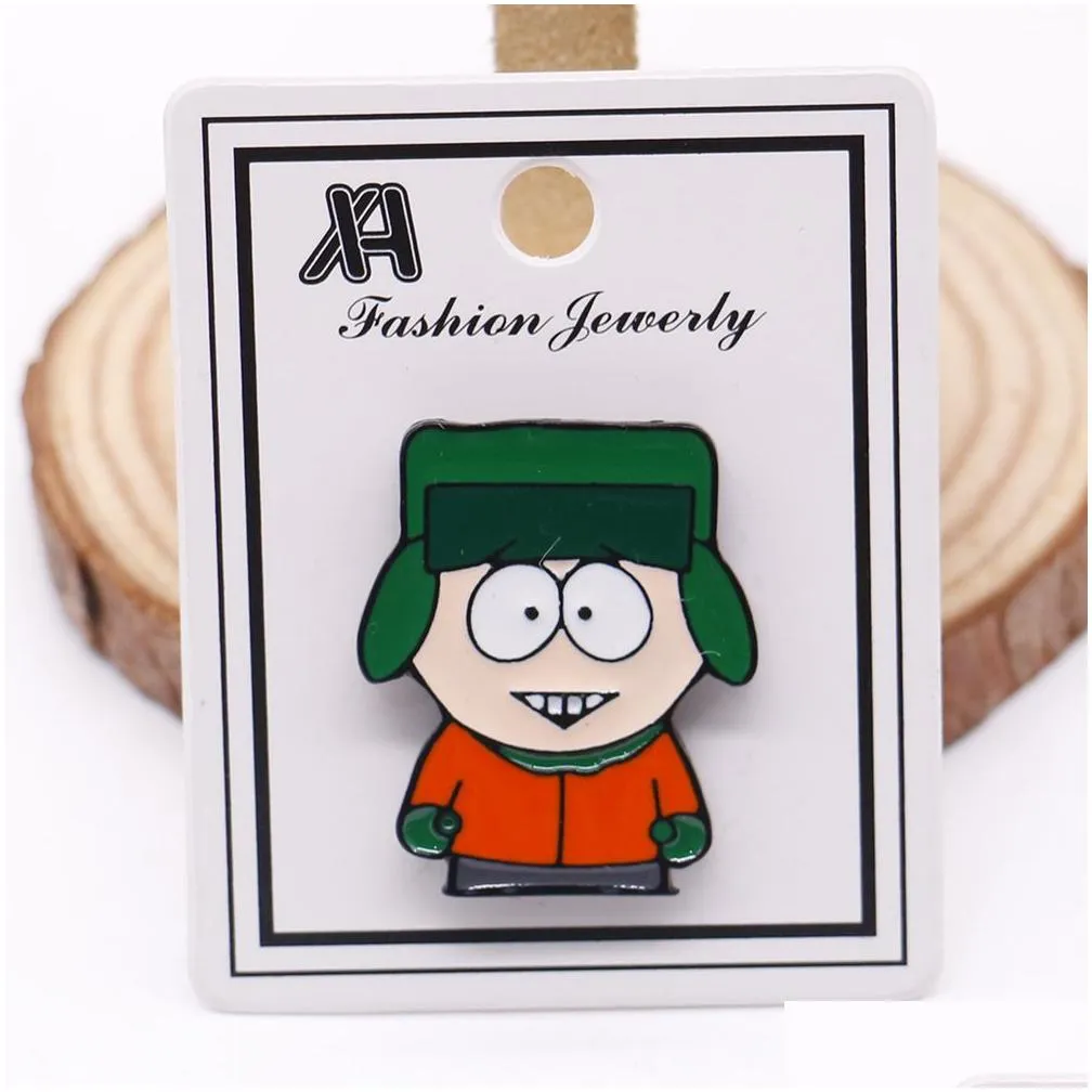 Cartoon Accessories Soutark Eric Cartman Ass Badge Cartoon Animationl Brooch Pin Cute Boy Accessory S006 Drop Delivery Baby, Kids Mate Dhwqu