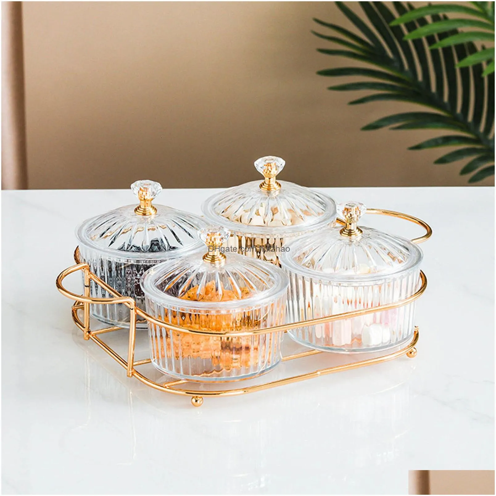 dishes plates 2346 cell dried fruit container with lid nordic style snack fruit serving tray set house transparent snack storage plate