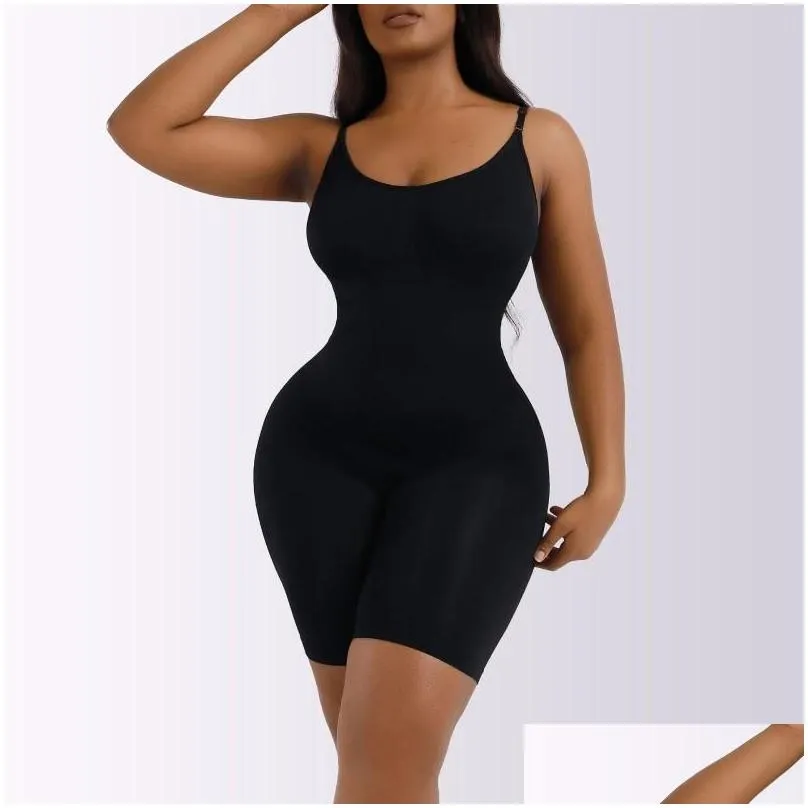 Women`S Shapers Womens Shapers Women Bodyshaper Knee High Compression Postpartum Use Slimming Sheath Fajas Colombianas Bbl Post Op Sup Otgmd