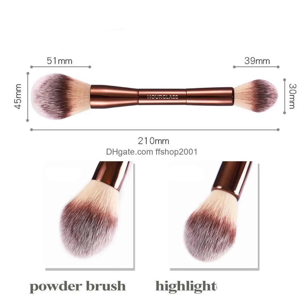 party gift fashion accessories makeup brush porable retractrable mushroom power brush cosmetic tool veil powder brush double-ended powder highlighter