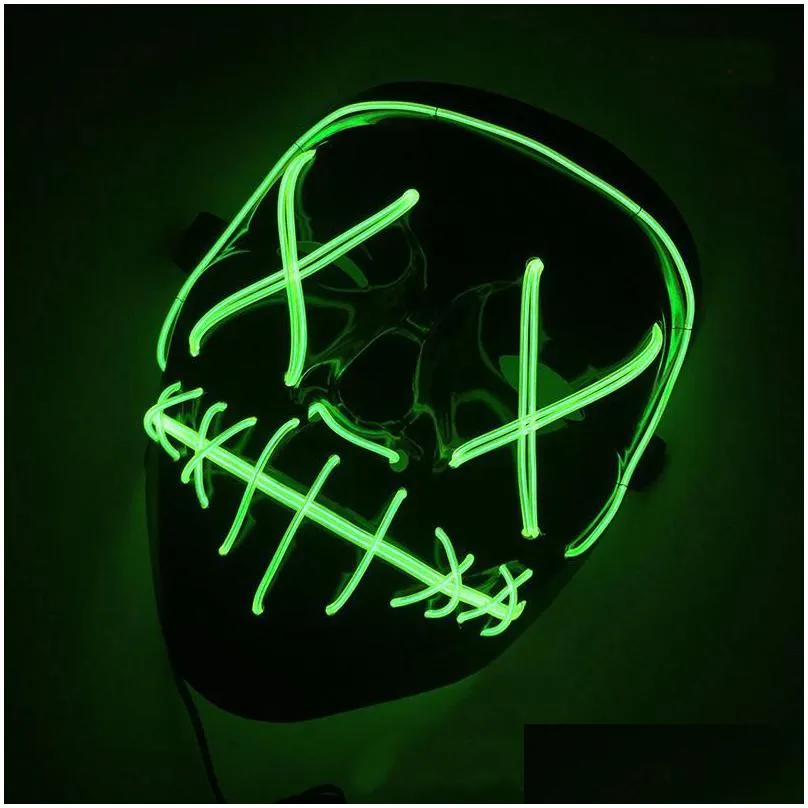 led light mask up funny mask from the purge election year great for festival cosplay halloween costume