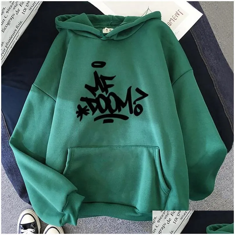 Men`S Hoodies & Sweatshirts Mens Hoodies Mf Doom Mf-Doom Rapper Print Hoodie Novelty Autumn/Winter Sweatshirt O Neck Long Sleeve Cloth Otn1E