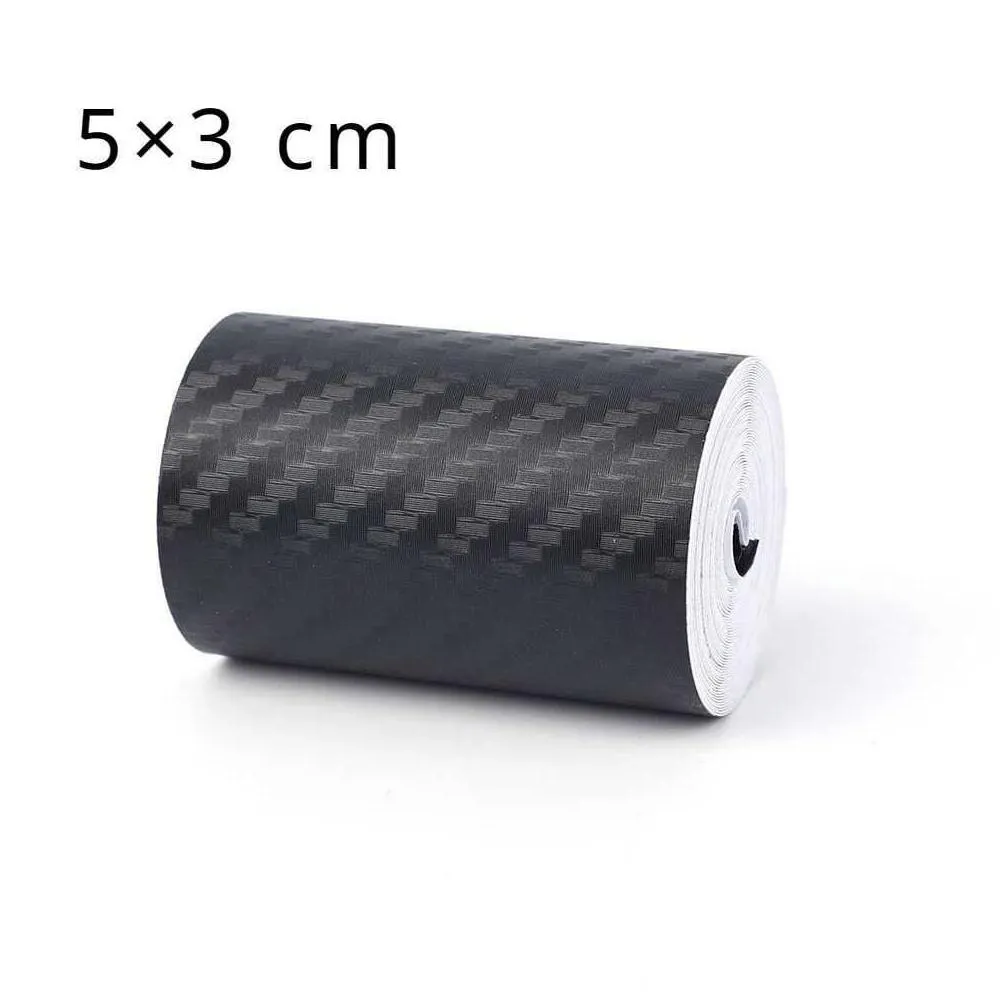 Carbon Fiber Car Door Sticker Auto Threshold Trunk Anti Scratch Protective Film Strips Universal Waterproof Accessories