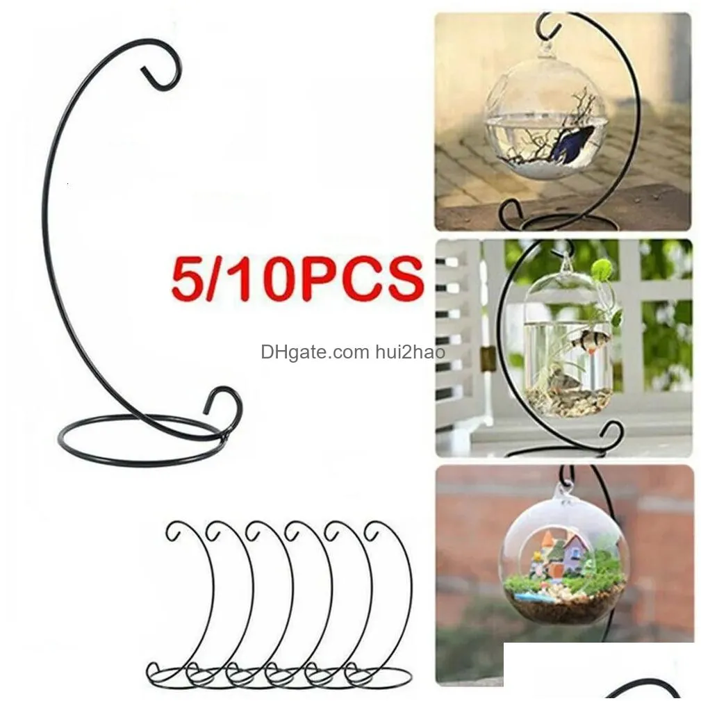 christmas decorations 510pcs bauble holder ornament hanging display plant stand iron art light xmas gift hanger 231018