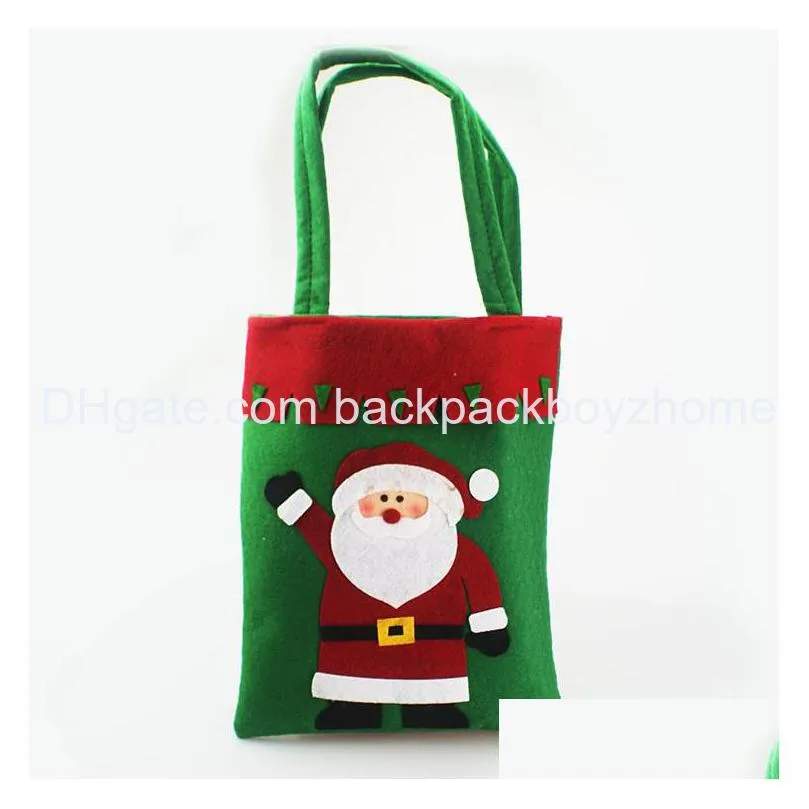 25x20cm christmas candy bags kids gifts exquisite xmas party decor for home new year present packet santa claus 4 styles elderly snowman