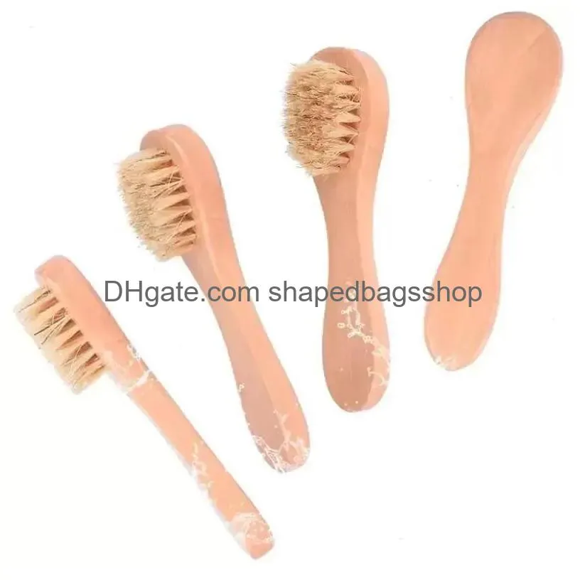 Bath Brushes, Sponges & Scrubbers Face Cleansing Brush For Facial Exfoliation Natural Bristles Exfoliating Brushes Dry Brushing With W Dhxyg