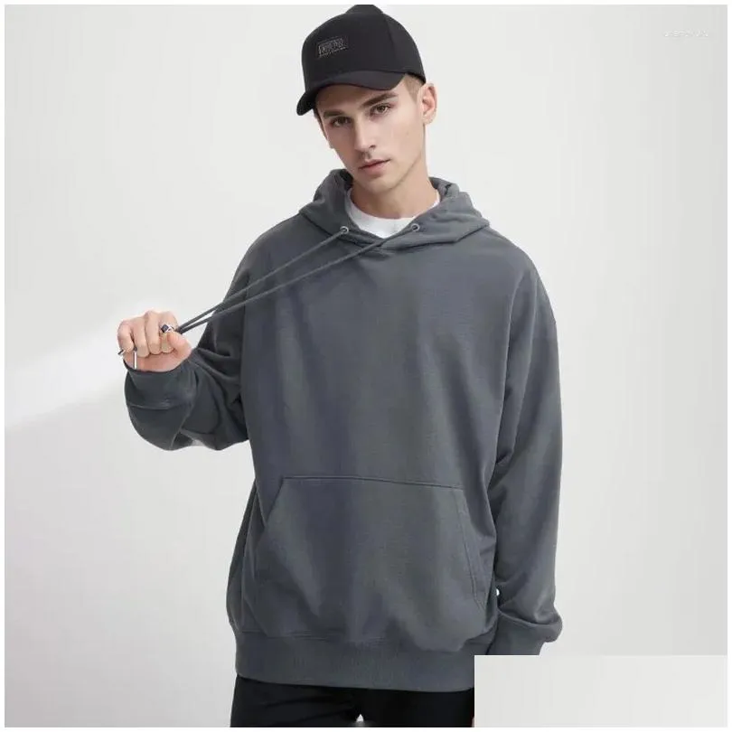 Men`s Hoodies 21.1oz 600g SuperSoft Fleece Thickened Pullover Hoodie Sweater Blank Basic And Women`s Solid Coat Sweatshirt Men