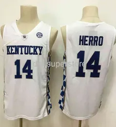 Tyler Herro #14 Kentucky Wildcats Basketball Jersey Stitiched White custom Men Women Youth Basketball Jersey XS-6XL