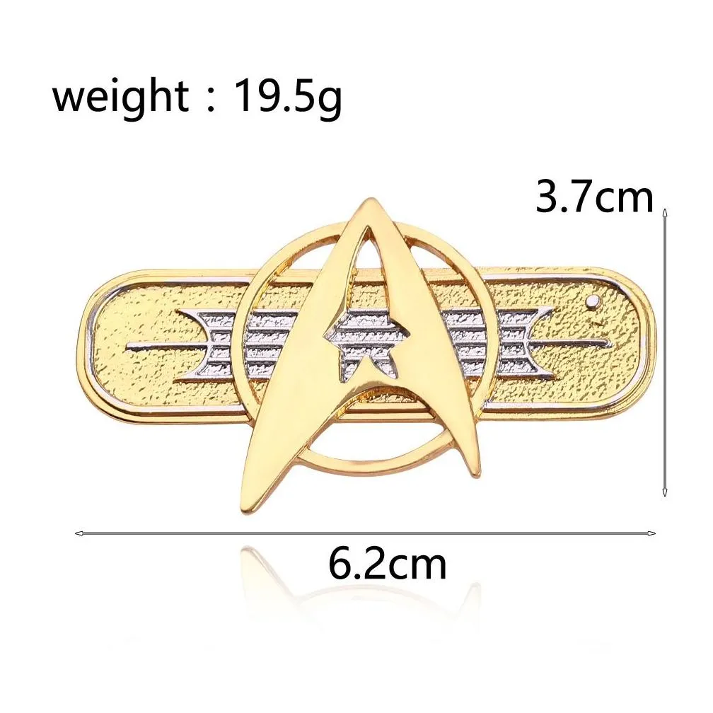 Cartoon Accessories Star Trek Starfleet Enamel Brooch Pins Badge Lapel Alloy Metal Fashion Jewelry Accessories Gifts S10001 Drop Deliv Dhbut