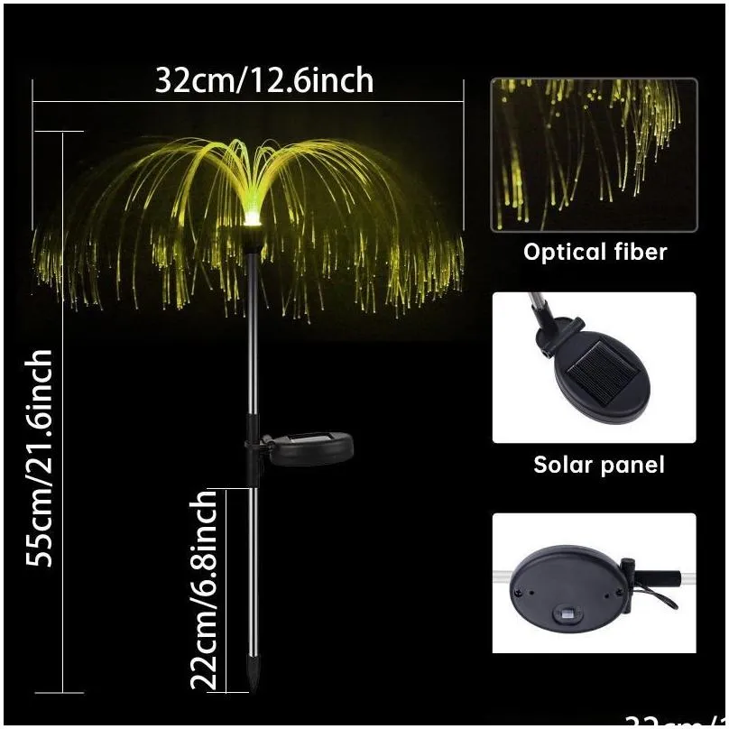 Garden Decorations Solar Led Jellyfish Light Lawn Lamp Outdoor Waterproof Landscape For Yard/Pathway/Garden/Holiday Decor Atmosphere D Otob8