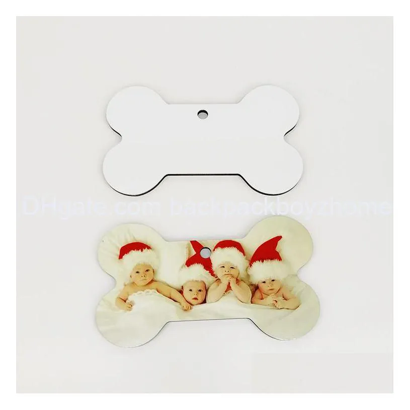 sublimation mdf christmas ornaments decorations round square snow shape decorations hot transfer printing blank xmas customizable by