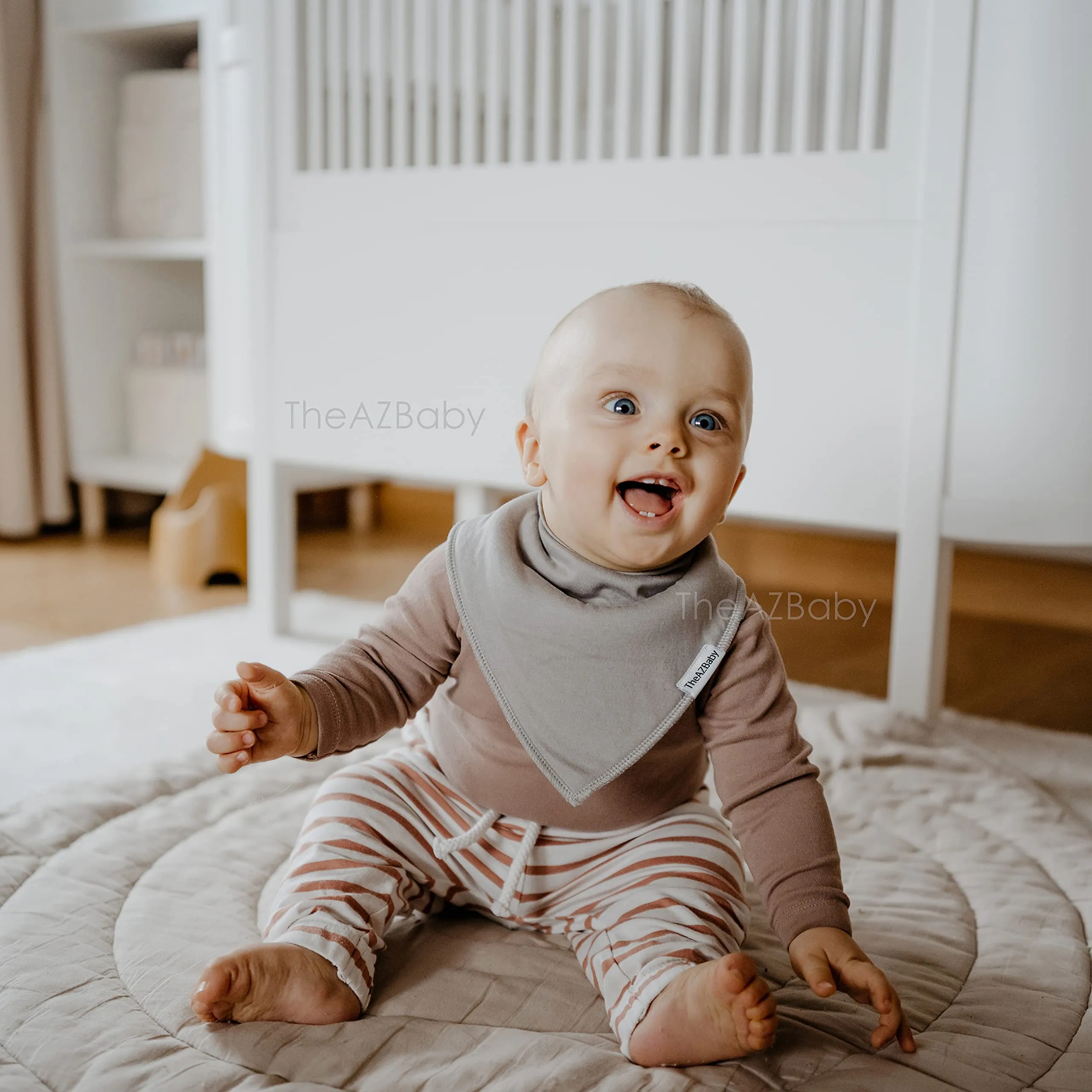 organic cotton baby bandana drool bibs for boys and girls neutral solid bibs for teething and drooling.