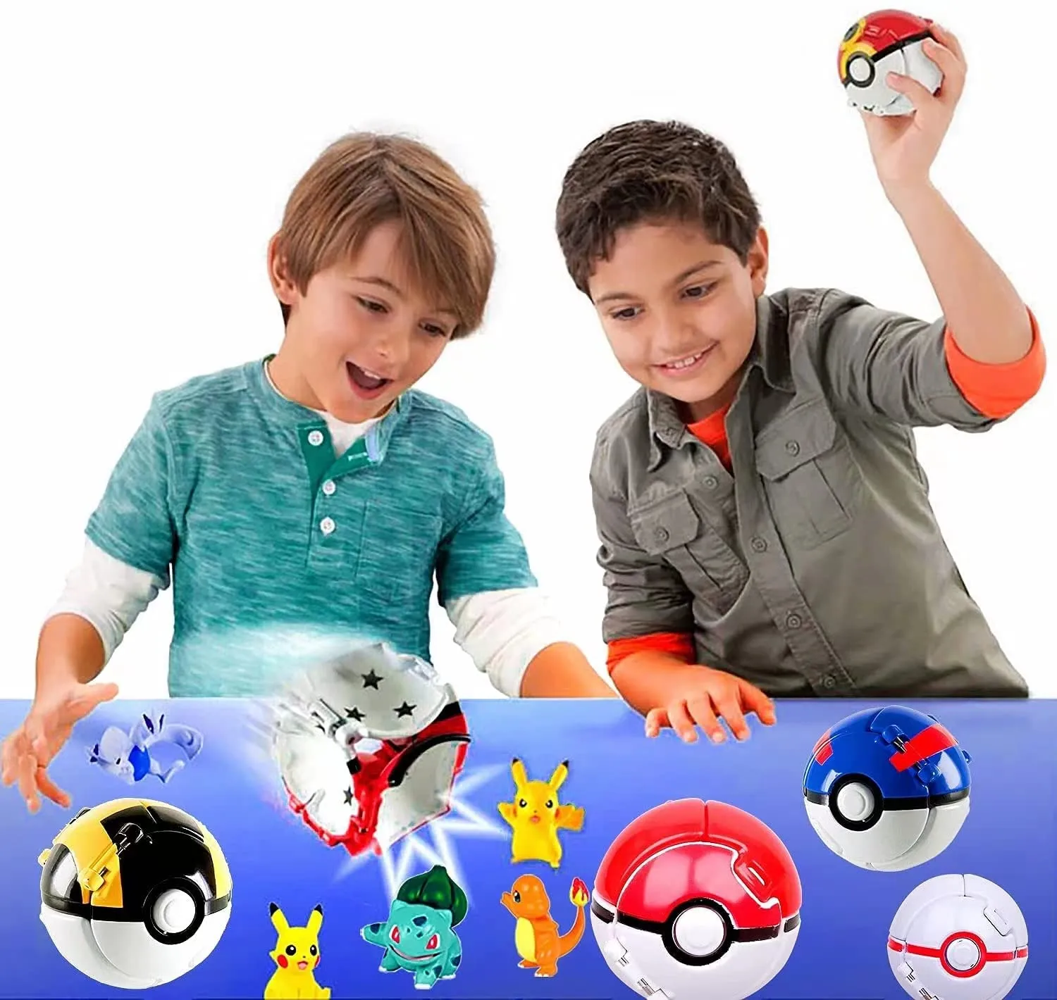 3ml poke ball playset with battle action figures with pokeball ball pack for childrens toy set pokeballs action figures
