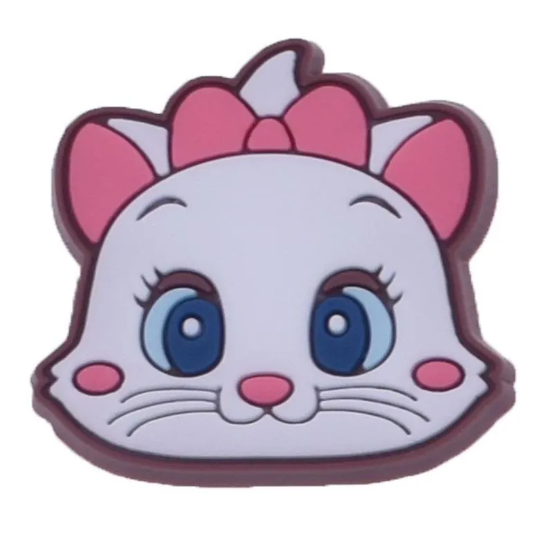 Cartoon Accessories Charms Wholesale Cute Mouse Kitty Cats Cartoon Shoe Accessories Pvc Decoration Buckle Soft Rubber Clog Fast Ship D Dhozh
