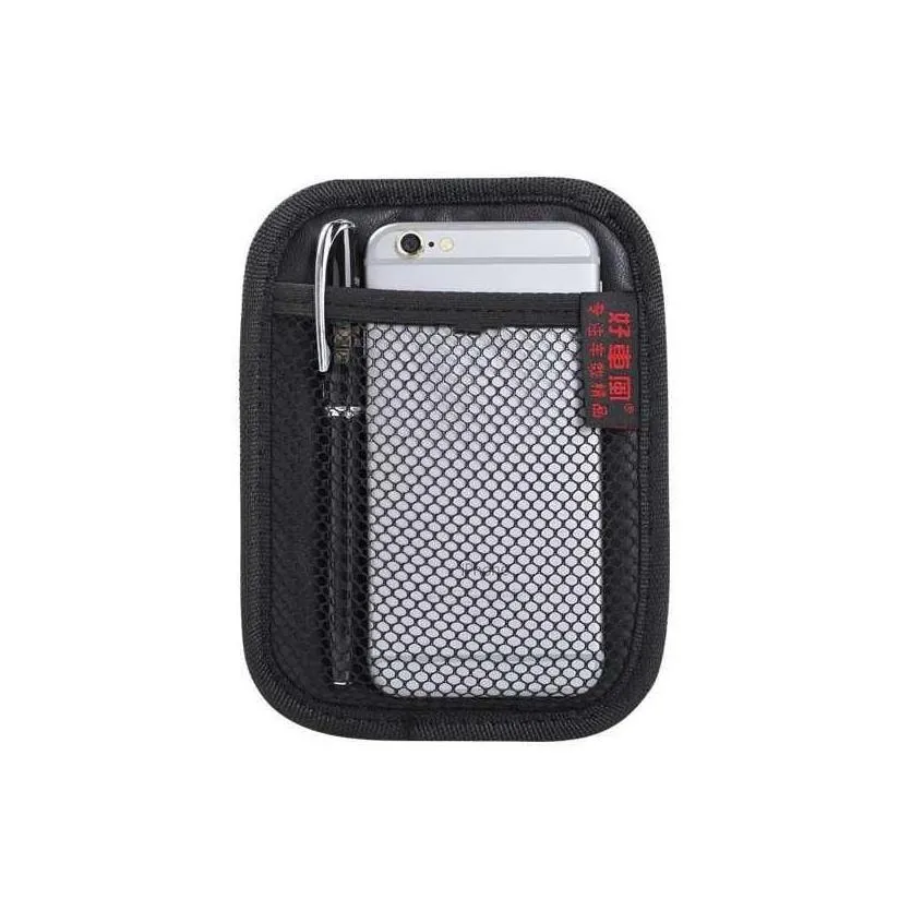 Car Storage Net Leather Mesh Bags Interior Organizer Self Adhesive Bag for Phone Card Coins Keys Auto Tidying Holder